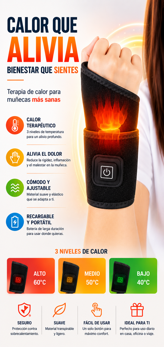 6) Muñequera Termica Alivio Tendinitis
