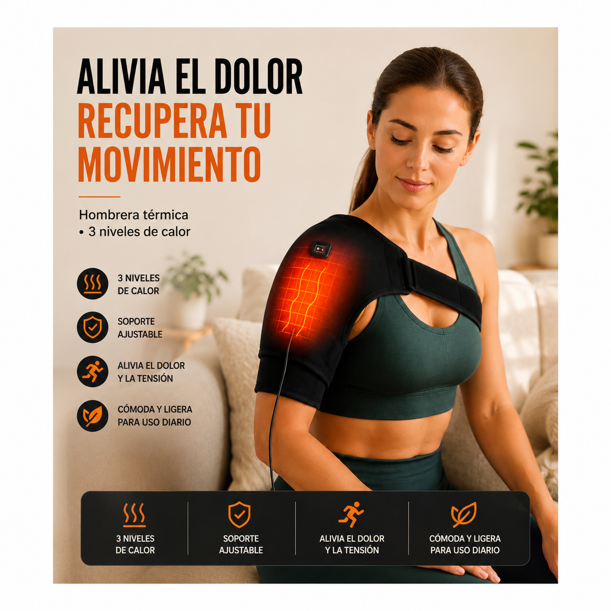 Hombrera Térmica 3 Niveles Calor